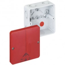 AP-Abzweigdose Abox-i 040L hellgrau Deckel rot leer