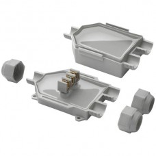 AP-Abzweigdose BABY BOX mit Gel 3×6mm² Ø8 18mm IP68 grau