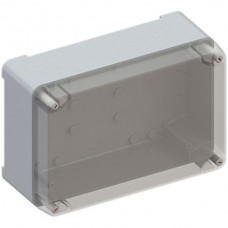 Abzweigdose 300x200x125mm leer hellgrau/transparent IP65