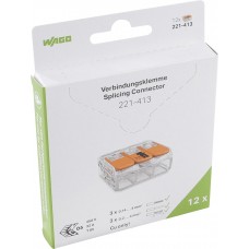 Dosenklemme WAGO 221-413 3L 0.2...4mm² Blister 12Stück