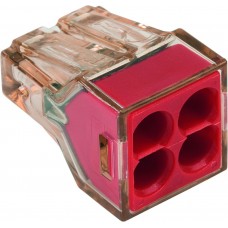 Klemme WAGO 4L 1.5-4mm² braun-transparent - 100 Stück