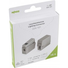 Leuchtenklemme WAGO 224-101 Blister 1L 2.5mm²/2.5mm² - 15 Stück
