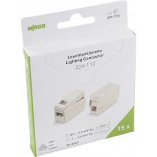 Leuchtenklemme WAGO 224-112 Blister 2L 2.5mm²/2.5mm² - 15 Stück