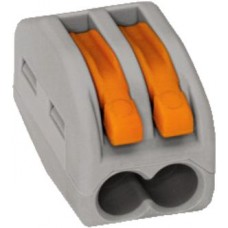Leuchtenklemme WAGO 2P 0.08-2.5mm² grau - 50 Stück