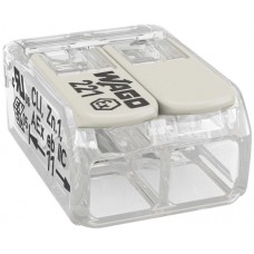 Steckklemme WAGO COMPACT 2×4mm²Ex e transparent 105°C 440V 24.5A - 100 Stück
