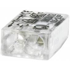 Steckklemme Woertz 2×0,5...2,5mm² 450V, 24A transparent/weiss - 100 Stück