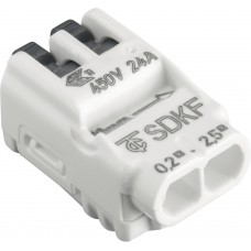 Verbindungsklemme Max Hauri SDKF 450V 24A 2-polig 0,2-2,5mm² - 100 Stück