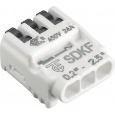 Verbindungsklemme Max Hauri SDKF 450V 24A 3-polig 0,2-2,5mm² - 75 Stück