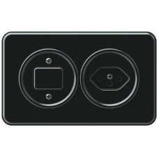 UP-Kombination origin Sch 3/1L + 1xT13 148x88mm schwarz