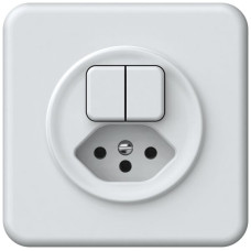 UP-Kombination origin Sch 3+3 + 1xTyp 13 92x92mm weiss
