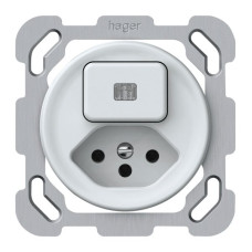 UP-Kombination origin Sch 6 + 1xTyp 13 77x77mm beleuchtet weiss