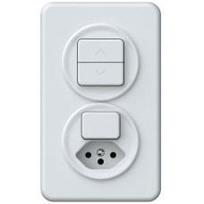 UP-Kombination origin Storenschalter + Sch 3/1L+T13 88x148mm weiss