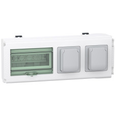 Abgangskasten Canalis KNB 32A für 5×Modul mit 2×Steckdose CEE 7/5 Typ E (NF) Abgangskasten Canalis KNB 32A für 5×Modul mit 2×Steckdose CEE 7/5 Typ E (NF)