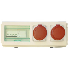 Abgangskasten Canalis KNB 32A mit FI/LS C16A 30mA 10kA 2xCEE 3L+N+PE Abgangskasten Canalis KNB 32A mit FI/LS C16A 30mA 10kA 2xCEE 3L+N+PE