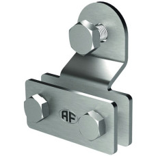 Anschlusslasche Flury FE 88 Inox A4 40×3-50×4mm, Anschluss mit Schraube M10