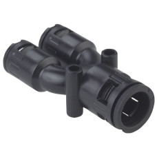 Y-Verteiler AGRO 1x28.5 2x21.2 schwarz IP67 für ROHRflex