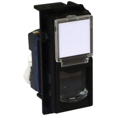Datendose Living Now Kategorie 6 UTP 1 Modul schwarz