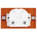 FLF-Steckdose A. Steffen 1xTyp 13 10A 250V 62.5mmx37.5mm orange