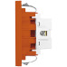 FLF-Steckdose A. Steffen 1xTyp 23 16A 250V 62.5mmx37.5mm orange