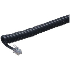 Spiralkabel FCC 4L 0.5-2m schwarz 2xFCC(RJ10) Stecker