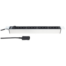 Steckdosenleiste A. Steffen 19" 1HE 12xC13 (T113) 3m silber/schwarz