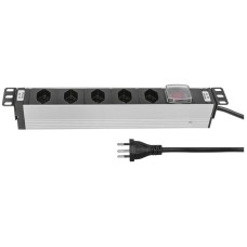 Steckdosenleiste STEBA ALU MODULAR 19" 1HE 5xT13 Reset 3m