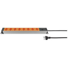 Steckdosenleiste STEBA ALU PROfil 19" 1HE 8xT13 mit Kabel 3