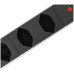 Steckdosenleiste Steffen ALU MODULAR 4xT13 3m schwarz