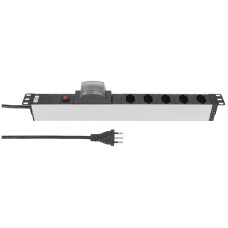 Steckdosenleiste Steffen ALU MODULAR 5xT13 3m schwarz