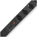 Steckdosenleiste Steffen ALU MODULAR 7xT13 2xUSB 3m schwarz