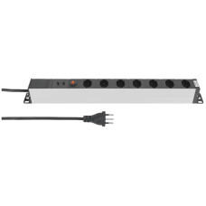 Steckdosenleiste Steffen ALU MODULAR 7xT13 2xUSB 3m schwarz