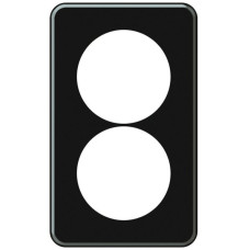 UP-Abdeckplatte origin 2x1 Ø58mm 92x152mm schwarz