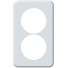 UP-Abdeckplatte origin 2x1 Ø58mm 92x152mm weiss