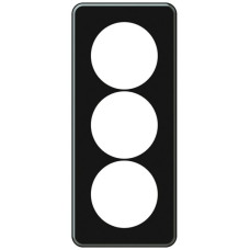 UP-Abdeckplatte origin 3x1 Ø58mm 92x212mm schwarz