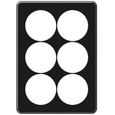 UP-Abdeckplatte origin 3x2 Ø58mm 152x212mm schwarz