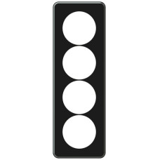 UP-Abdeckplatte origin 4x1 Ø58mm 92x272mm schwarz