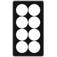 UP-Abdeckplatte origin 4x2 Ø58mm 152x272mm schwarz