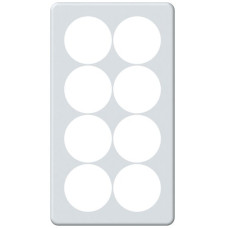 UP-Abdeckplatte origin 4x2 Ø58mm 152x272mm weiss