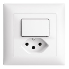 UP-Kombination 3/1P+T13 EDIZIOdue weiss 88x88x40mm