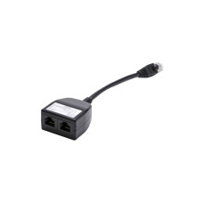 Y-Adapter RJ45m/2xRJ45f STP schwarz