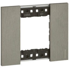 Abdeckrahmen Living Now 2 Module 102.5x86mm steel