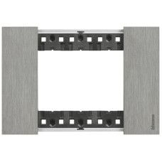 Abdeckrahmen Living Now 3 Module 125x86mm steel