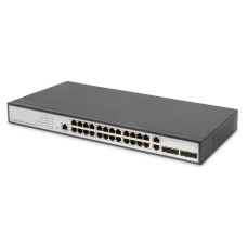 DIGITUS 24-Port Gigabit Switch 19 Zoll Managed 2 Uplinks