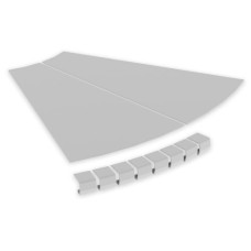 Abdeckung Unex Bogen 45° 600 R300 aus U23X Abdeckung Unex Bogen 45° 600 R300 aus U23X