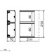 Brüstungskanal Unex 70x210 mit 2 Abdeckungen (80 und 80 mm) aus U23X - Länge 3m Brüstungskanal Unex 70x210 mit 2 Abdeckungen (80 und 80 mm) aus U23X - Länge 3m