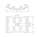 Einzelnes Unterteilstück Unex 16x71 aus U23X für Abdeckung Höhe 75 Einzelnes Unterteilstück Unex 16x71 aus U23X für Abdeckung Höhe 75