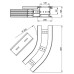 Flachbogen 45° Unex 135x200 R300 aus U23X