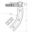 Flachbogen 45° Unex 135x200 R600 aus U23X
