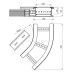 Flachbogen 45° Unex 135x300 R300 aus U23X