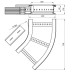 Flachbogen 45° Unex 135x400 R300 aus U23X
